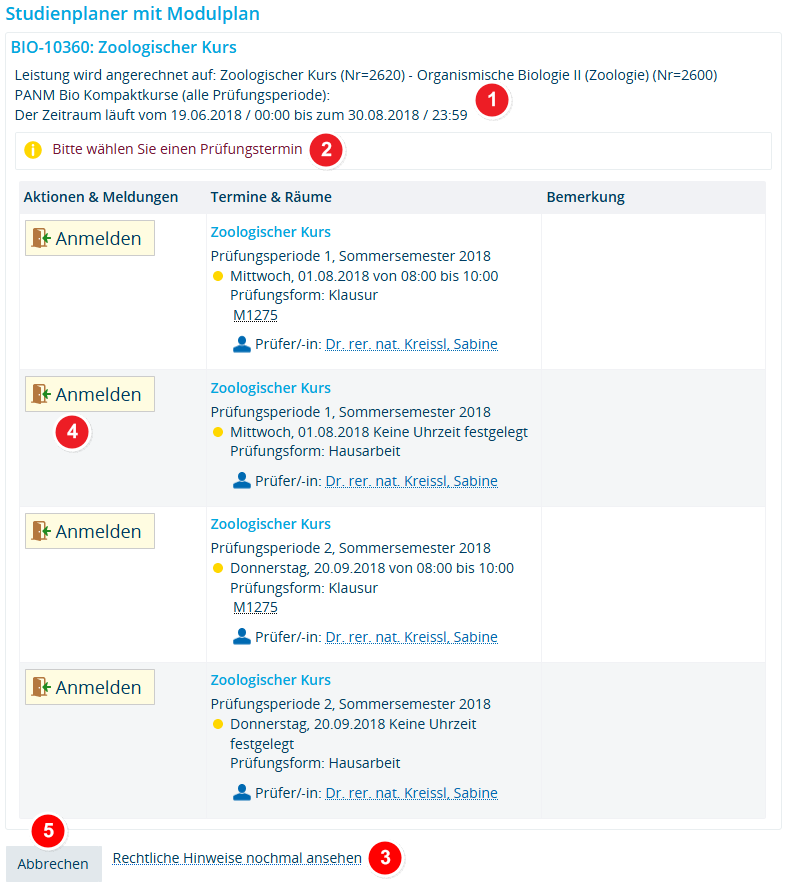 Anmeldung zu Prüfungen - Prüfungsanmeldung durch Studierende selbst ...